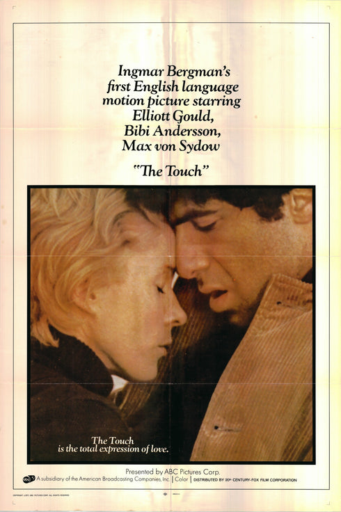 the touch 1971 one sheet poster folded